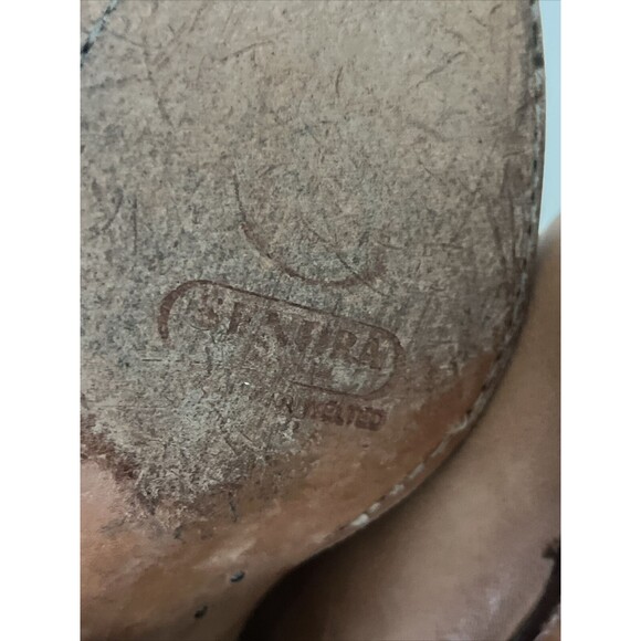 EUC Sendra Cowboy Boots Handmade Snowbut Ms Cognac Seam Stitched Leather Sz 6 - Picture 10 of 13